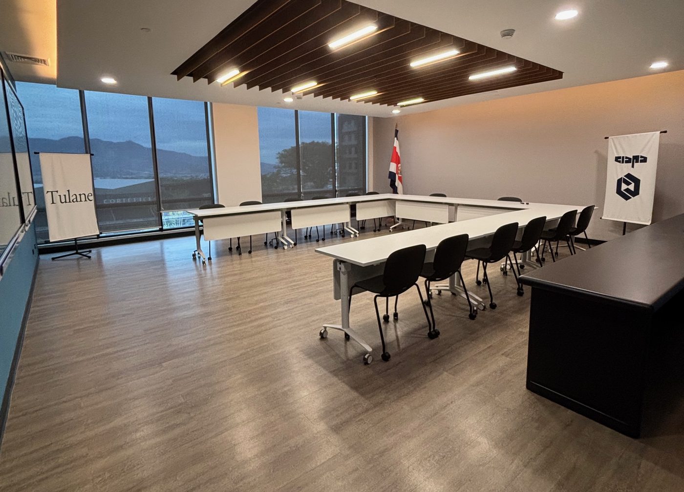 CIAPA's conference room, with Tulane University and CIAPA banners